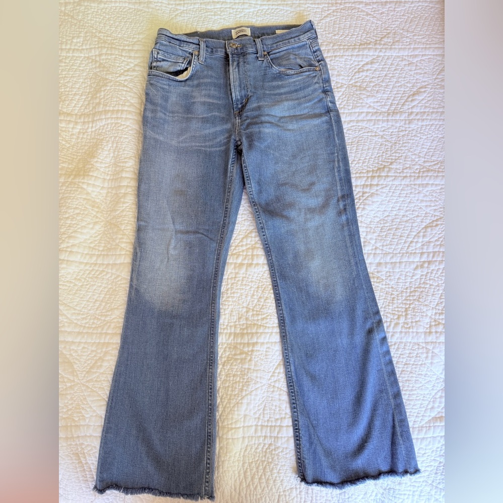 Citizens of Humanity Isola Cropped Raw Hem Bootcut Jeans Size 26